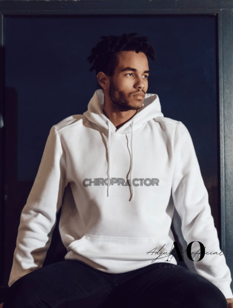 Chiropractor - White hoodie (black letters)