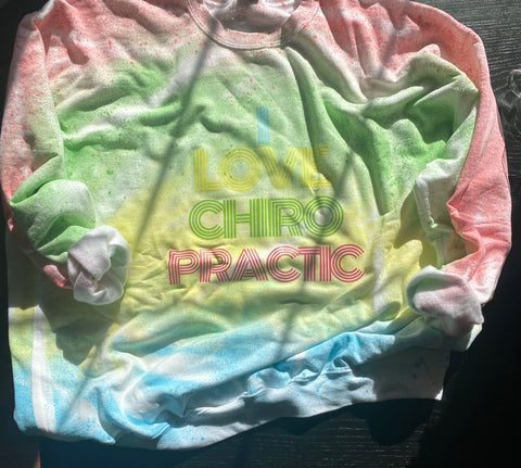Multicolored Crewneck - I love Chiro Practic